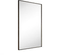 TEHOME Oil Rubbed Bronze Bathroom Vanity Mirror with Squared Corners, 20x28'' Dark Bronze Rectangle Stainless Steel Metal Framed Mirror for Bathroom