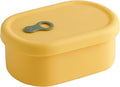 Premium Korean-Made Silicone Airtight Food Container with Steam Vent – BPA Free, Leakproof, Microwave & Freezer Safe Meal Prep. & Leftovers Storage (Mango Yellow, 12 floz)