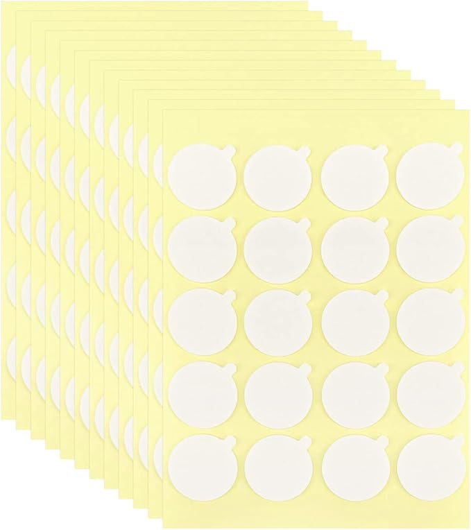 HANWER 240 PCS Double-Sided Candle Wick Stickers, Heat-Resistant Candle Stickers with The Little ‘‘Tail’’, Adhere Steady in Hot Wax Stickers for Candle Making