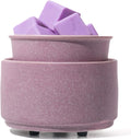 Ceramic Electric Wax Melt Warmer & Cube Oil Melter Cute Small Warmers Aromatherapy for Home Decorative Burner Melts Scented Candle Tart Scent Warm Fragrance (Light Purple)