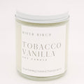 River Birch Candles Tobacco Vanilla Scented Candle | Premium, All-Natural, Non-Toxic, Soy Candles | 8.5oz 40 Hr Burn Time | Cozy Relaxing Gifts for Home