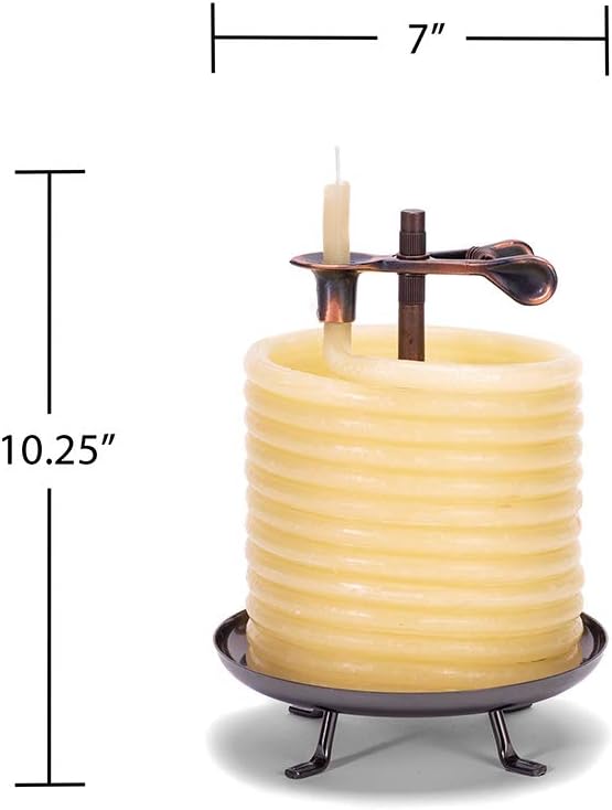 Candle by the Hour 60-Hour Candle, Eco-friendly Natural Beeswax with Cotton Wick