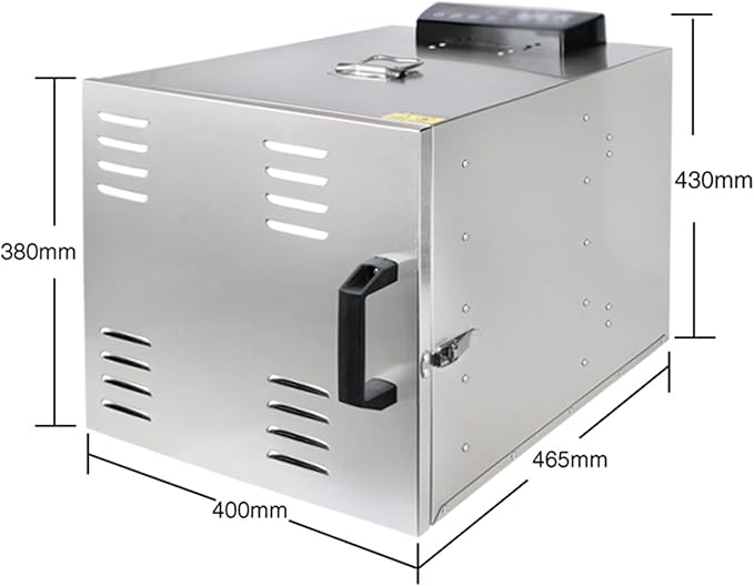 Stainless steel 10 Layer Food Dehydrator Fruit Vegetable Dry Machine Pet Food Dryer Food Dehydrator for Fruit Vegetable Herbs Dog Treats Meat Drying 110V 86℉-194℉