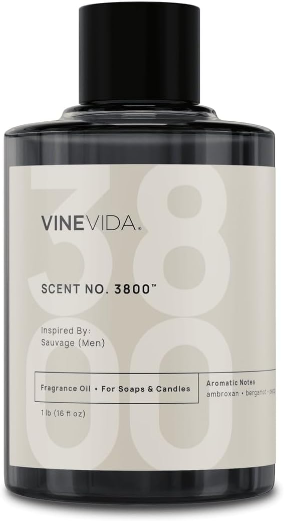 VINEVIDA [16oz] Sauvage (Men) Fragrance Oil for Candle Making - Natural Candle Oil Scents - Soap Making Essential Oil - Made in USA