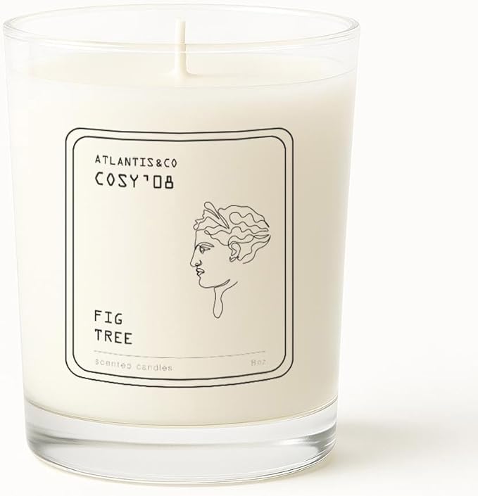 Fig Tree Scented Candle, 8oz Jar with Long-Lasting Burn, Giftable, Holidays,Birthdays