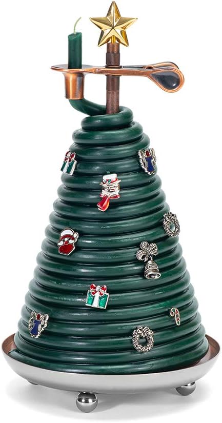 Candle by the Hour 80-Hour Christmas Tree Candle with 14 charms, Eco-friendly Natural Beeswax with Cotton Wick
