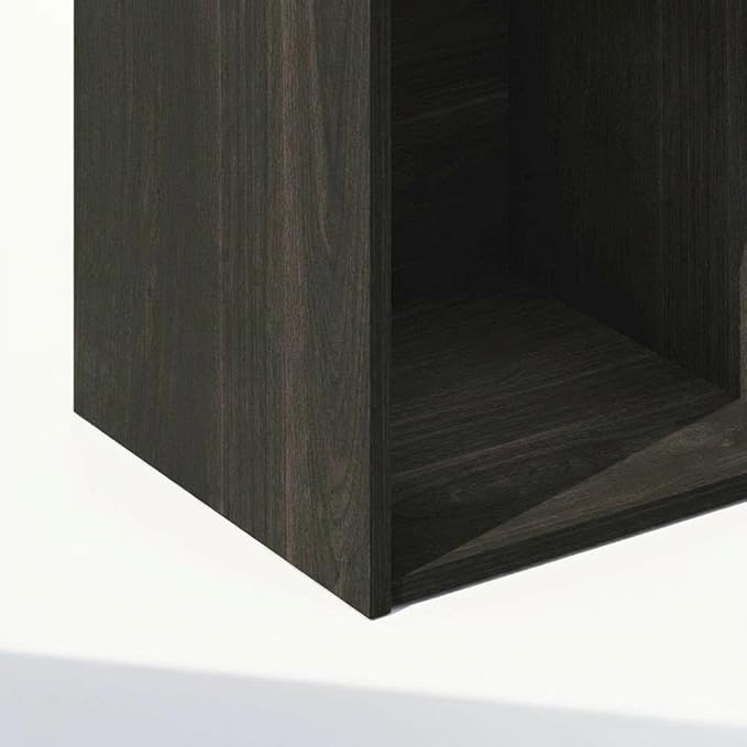 Furnifact Espresso Bookcase with Wood Construction, Tall Storage, Modern Design, Compact Size, Ideal for Home or Office Organization