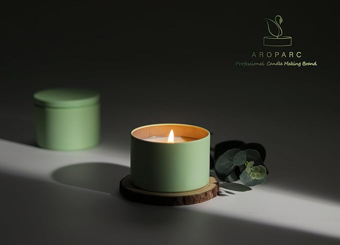 Aroparc Complete Candle Making Kit for Adults, Complete Candle DIY for Beginner - Soy Wax, Scent, Pouring Pot, Wicks and Stickers, Tins, and More