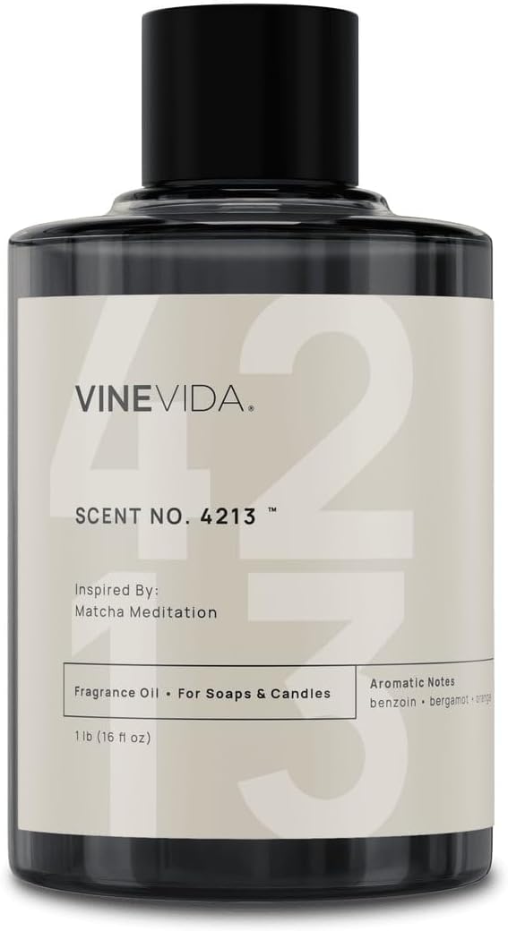 VINEVIDA [16 Oz] Scent NO. 4213 Inspired by Matcha Meditation | Premium Fragrance Oil for Candle Making & Soap Making | Candle Scents for Soy Wax | Scented Oils for Car Freshies & Bath Products