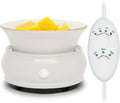 Wax Melter Candle Warmer with Timer - Ceramic Electric Scented Wax Melts Warmer 4-in-1 Candle Burner Melter Timer Adjust Fragrance Intensity Auto Shut Off for Home Office Bedroom Gift & Decor