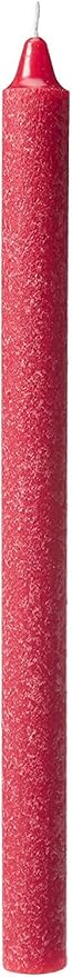 Root Candles Unscented Dinner Candles Premium Beeswax Blend Boxed Candle Set, 12-Inch, Red, 12-Count