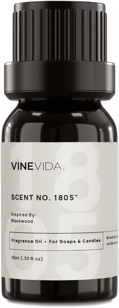 VINEVIDA [10mL] Blackwood Fragrance Oil for Candle Making - Natural Candle Oil Scents - Soap Making Essential Oil - Made in USA