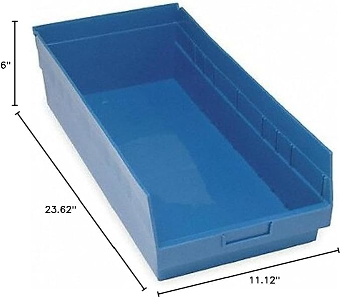 SHELF BIN BLUE 23-5/8in x 11-1/8in x 6in