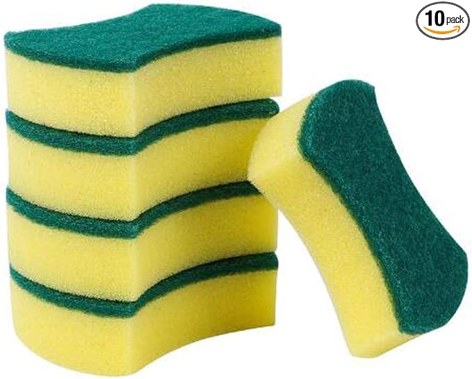 10 Pcs Dishes Sponge Scrub Pad Magic Scrub Sponge Kitchen Brush