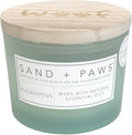 Sand + Paws Scented Candle - Eucalyptus - Additional Scents and Sizes –Luxurious Air Freshening Jar Candles Neutralize pet Odors and Enhance Home décor – 100% Cotton Lead-Free Wicks - 12 oz