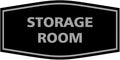 Signs ByLITA Fancy Storage Room Sign (Black/Silver) - Small 2 Pack