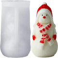 Snowman Silicone Molds, Snowman with Hats and Scarf Candle Mold for Soap Soy Wax DIY Handcraft, Snowmen Resin Molds Gift Wedding Party Home Dinner Festive Days Car Decoration