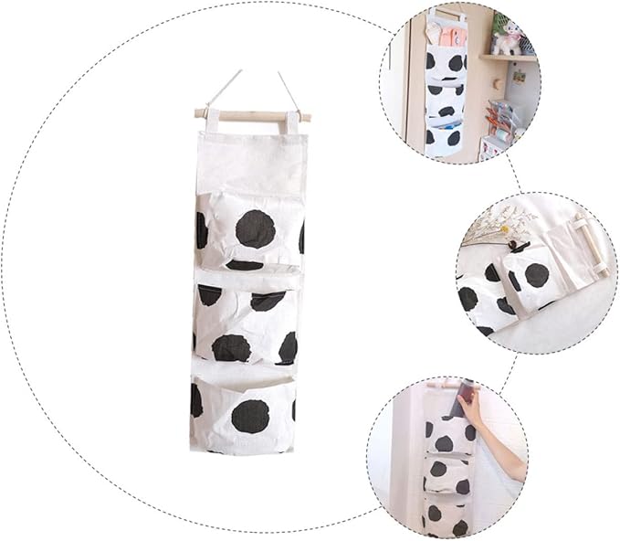 GLEAVI Fabric Storage Bag Bags Storage Waist Hanging for Comforter Bedding Wall-Side Hanging Multipurpose Pouch