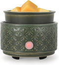 kobodon Ceramic Wax Melt Warmer - 3-in-1Electric Wax Warmer-Fragrance Candle Burner for Scented Wax Tarts and Essential Oils - Wax Melts as Gifts for Moms Grandma Women Girls（Green）…