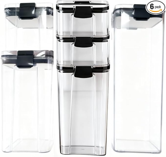 Kitchen Storage Containers Set With Lids - Pantry Organizers For Home And Kitchen - Airtight Plastic Containers For Daily Food Organization (6)