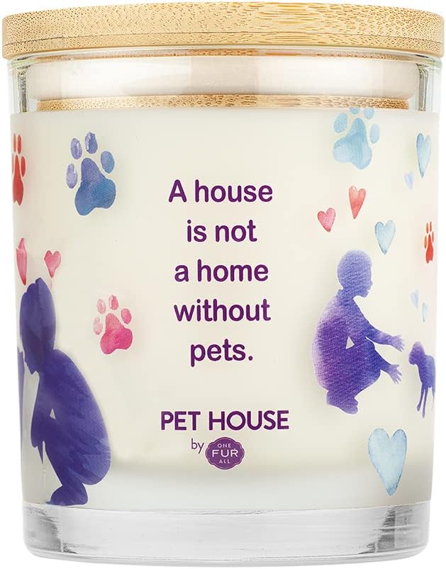 One Fur All Welcome Home Candle - Pet Odor Eliminator - Non-Toxic Scented Candle, Gotcha Day Gift