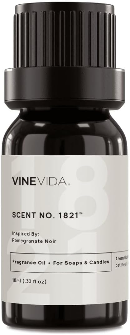 VINEVIDA [10mL] Pomegranate Noir Fragrance Oil for Candle Making - Natural Candle Oil Scents - Soap Making Essential Oil - Made in USA