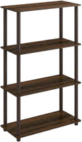 Furnifact Walnut Brown Bookcase with Sturdy Wood Construction, Modern Design, Ample Storage, Durable Frame, Ideal for Living Room or Office, Single Piece