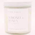 River Birch Candles Almond & Honey Scented Candle | Premium, All-Natural, Non-Toxic, Soy Candles | 16oz 90 Hr Burn Time | Cozy Relaxing Gifts for Home
