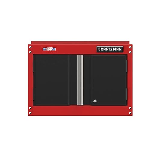 CRAFTSMAN Garage Storage Cabinet, Metal, Wall Mounted, 2-Door (CMST21802RB)