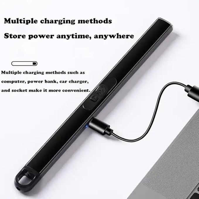 Electric Candle Lighter Plasma Arc Lighters with USB Rechargeable Battery Windproof & Flameless Retractable Head | Premium BBQ Firework Lighter