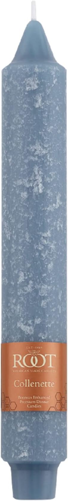 Root Candles Unscented Dinner Candles Premium Beeswax Blend Boxed Candle Set, 9-Inch, Williamsburg Blue, 4-Count