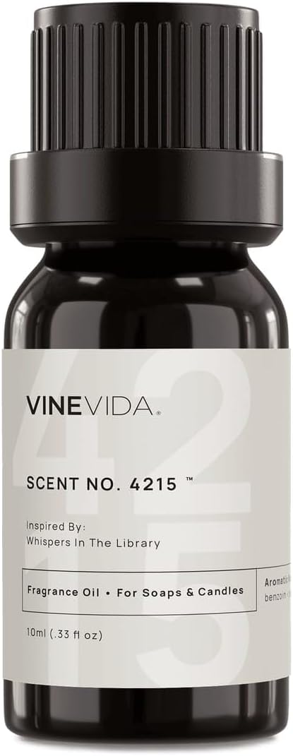 VINEVIDA [10 Ml] Scent NO. 4215 Inspired by Whispers in The Library | Premium Fragrance Oil for Candle Making & Soap Making | Candle Scents for Soy Wax | Scented Oils for Car Freshies & Bath Products
