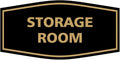 Signs ByLITA Fancy Storage Room Sign (Black Gold) - Large 2 Pack