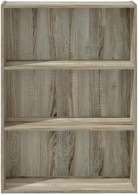 Furnifact Sonoma Oak Bookcase with Wood Construction, Sturdy Shelf Storage, Contemporary Design, Perfect for Office or Living Room Decor