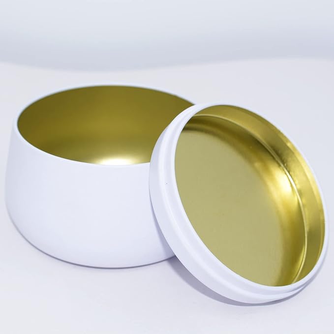 8oz Candle tins with lids,White Candle Jars,Bulk Candle tins for Making Candles,Candle Making Jars(24PACK, White)