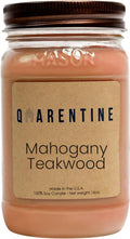 Organic Soy Wax Mahogany Teakwood Scented Vegan Candle | Rich Wood Aroma | 100% Pure Soy & Essential Oils | Long-Lasting Scent | Hand-Poured in The USA | Perfect for Aroma Therapy(16oz)