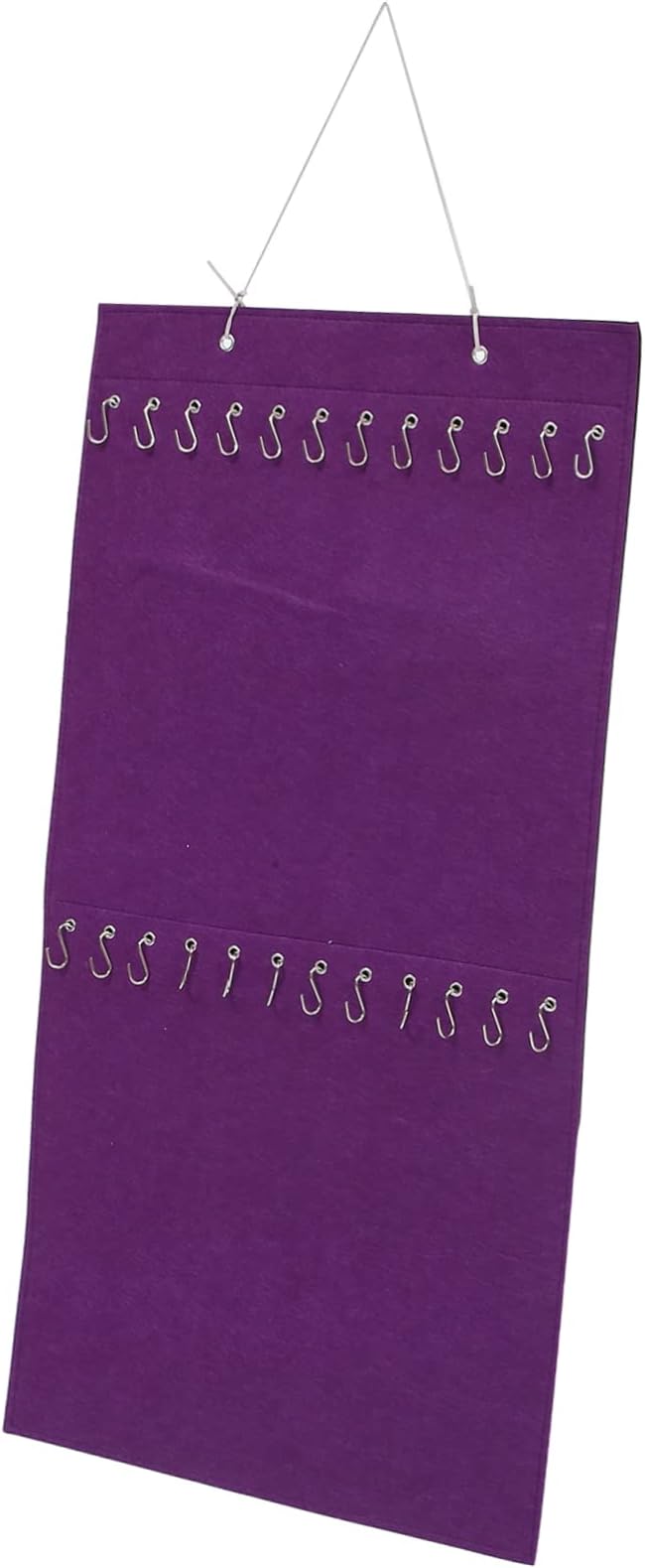 Levemolo 1set Hanging Storage Bag for Home Organization Felt Material Jewelry Organizer Hooks for Earrings Hair Ties Necklaces for Bedroom and Closet Storage