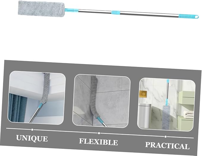 1set Spiderweb Cleaning Duster Bendable Multi-Functional Dusting Tool for Home Ceiling Fans and Hard Reach Corners Includes Handle and Washable Cloth