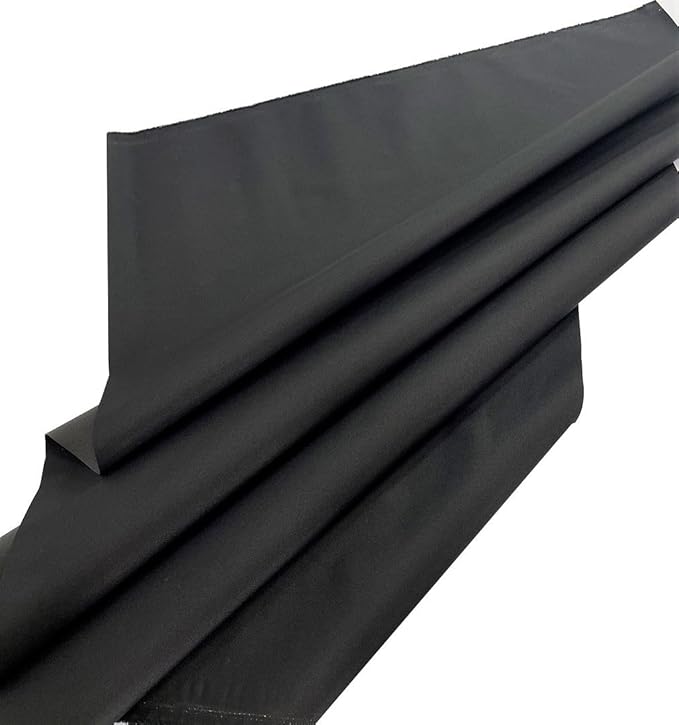 Mybecca Waterproof Canvas Marine Fabric 600 Denier Indoor/Outdoor PU Backing UV Protector Black 1 Yard