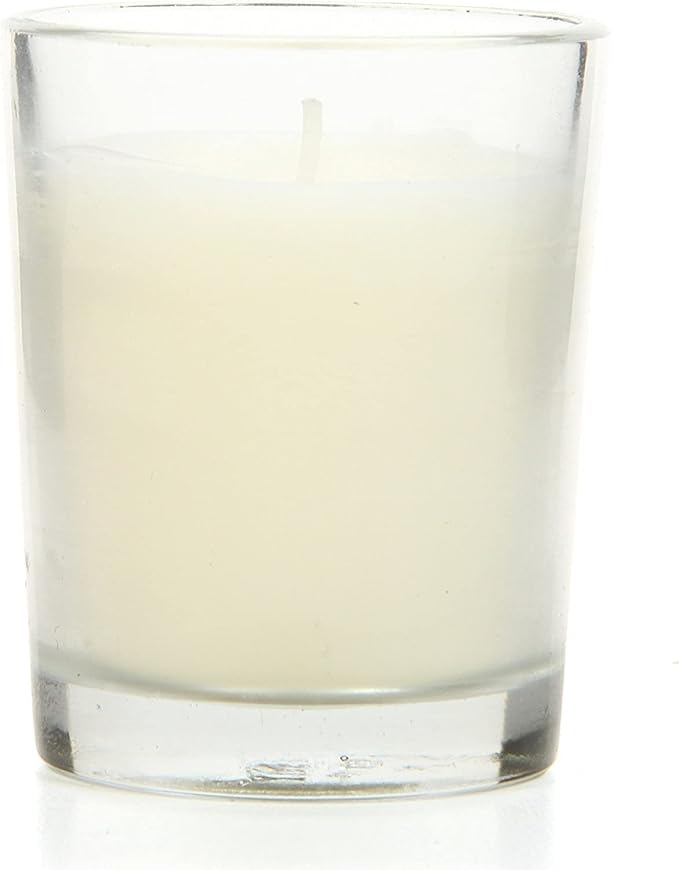 Hosley's Set of 72 Ivory Unscented Glass Filled Votive Candles, Hand Poured Wax Candle Ideal Gifts for Aromatherapy Spa Weddings Birthdays Holidays Party