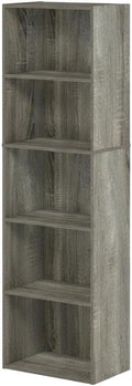 Furnifact French Oak Bookcase with Elegant Design, Durable Wood Construction, Modern Storage Solution, Stylish Home Office and Living Room Accent