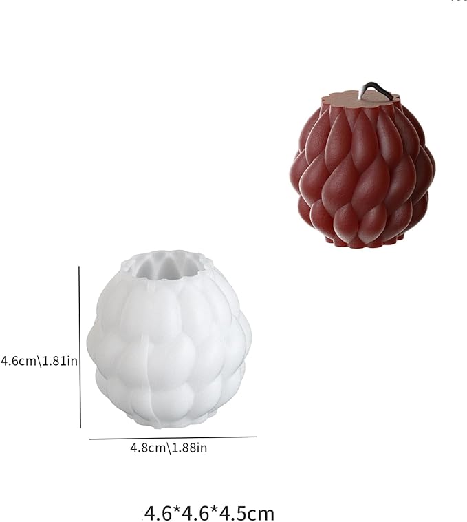 3 Pack Spiral Ball Cylinder Soap & Candle Mold - 3 Size - Silicone 3D Molds for Candy & Home Decor - Resin Casting & Making Molds