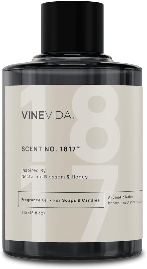 VINEVIDA [16oz] Nectarine Blossom & Honey Fragrance Oil for Candle Making - Natural Candle Oil Scents - Soap Making Essential Oil - Made in USA
