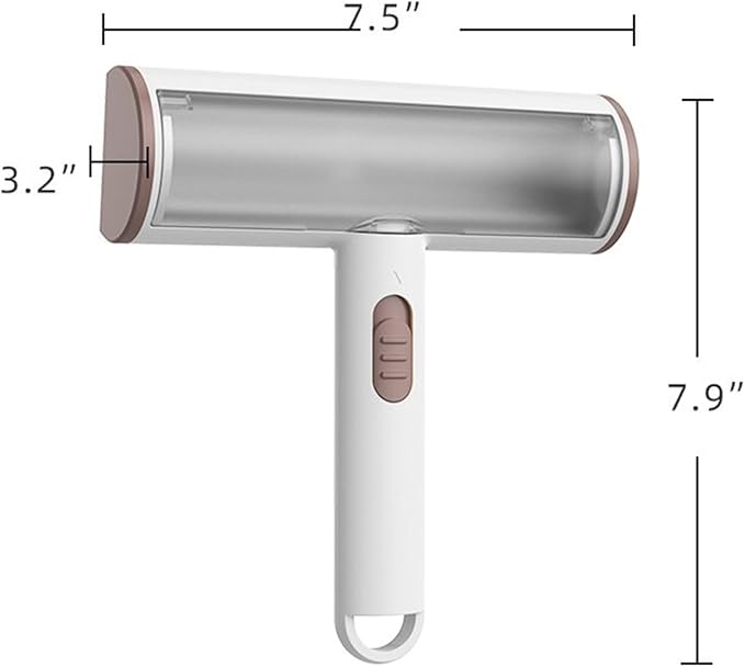 Pet Hair Remover, Lint Brush - Reusable Lint Roller for Cat & Dog Hair on Couch, Carpet, Rugs & Bedding - Portable, Eco-Friendly, No Need for Lint Roller Refills (Brown & White)