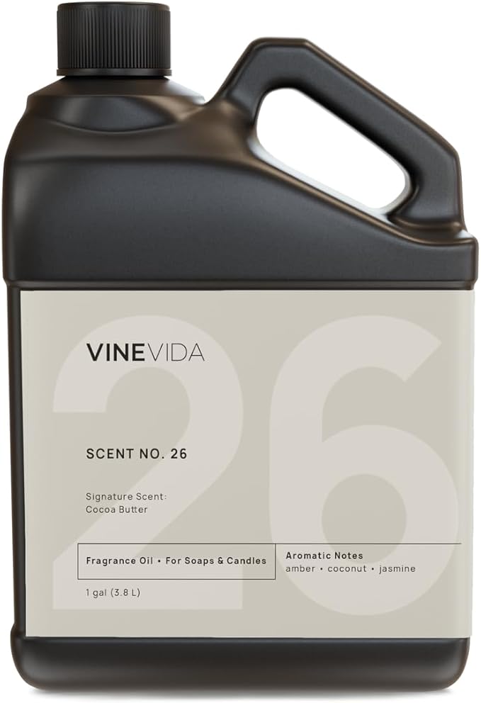 VINEVIDA [128oz] Cocoa Butter Fragrance Oil for Candle and Soap Making - Made in USA Natural Scents