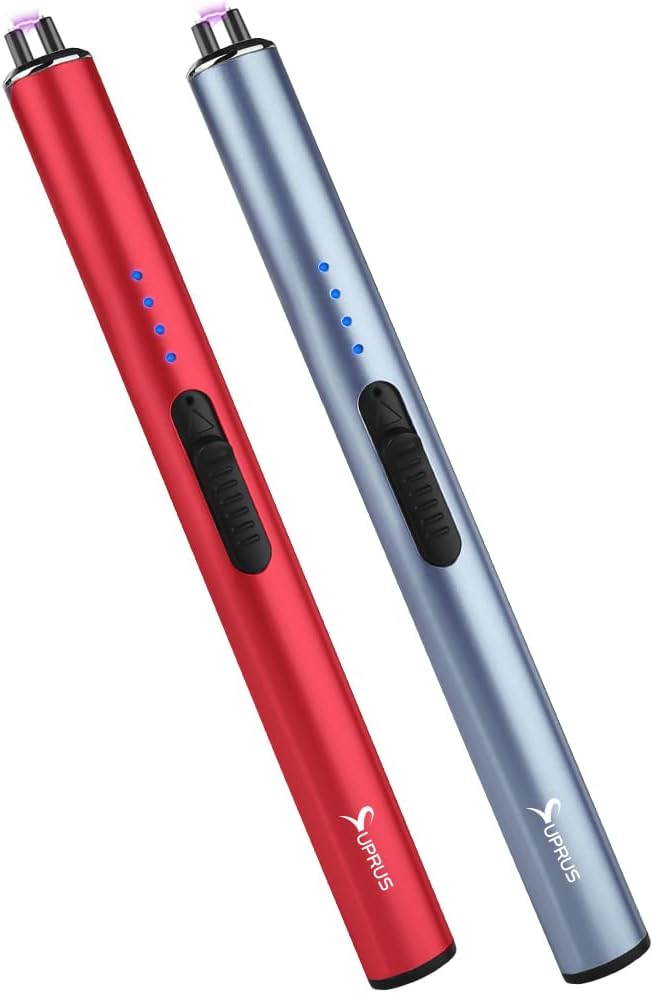 SUPRUS Electric Lighter Arc Windproof Flameless USB Rechargeable Lighter with Safety Lock