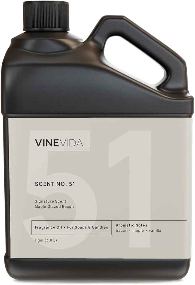 VINEVIDA [128oz] Maple Glazed Bacon Fragrance Oil for Candle Making - Made in USA Scents for Soap Making - Natural Candle Fragrance Oil