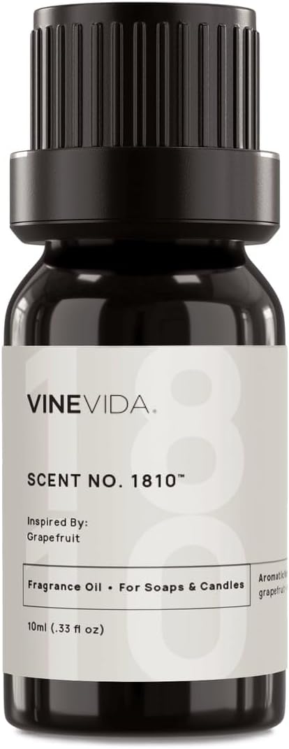 VINEVIDA [10mL] Grapefruit Fragrance Oil for Candle Making - Natural Candle Oil Scents - Soap Making Essential Oil - Made in USA