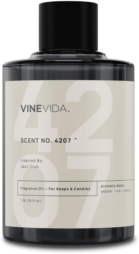 VINEVIDA [16 Oz] Scent NO. 4207 Inspired by Jazz Club | Premium Fragrance Oil for Candle Making & Soap Making | Candle Scents for Soy Wax | Scented Oils for Car Freshies & Bath Products