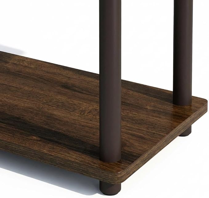 Furnifact Walnut Brown Bookcase with Sleek Design, Sturdy Wood Construction, Elegant Storage Solution for Living Room or Office